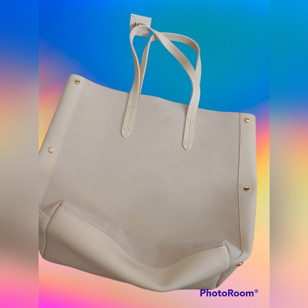 Ultra Beauty vegan leather suede huge tote bag